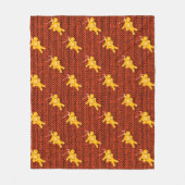 フェスティバルジンジャーブレッドマン&ニットパターンクリスマス フリースブランケット (正面)