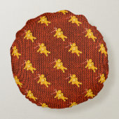 フェスティバルジンジャーブレッドマン&ニットパターンクリスマス ラウンドクッション (裏面)