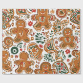 フェスティバルジンジャーブレッド渦巻き模様 ラッピングペーパー (フラット)