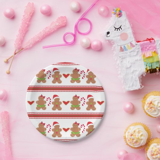 フェスティバルジンジャーブレッドCookieパーティー紙プレート ペーパープレート (パーティー)