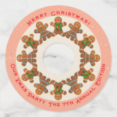 フェスティバルジンジャーブレッドCookie ワイングラスタグ (正面)