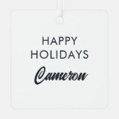 フェスティバルジンルアンドミンルホリデイデザイン メタルオーナメント (裏面)