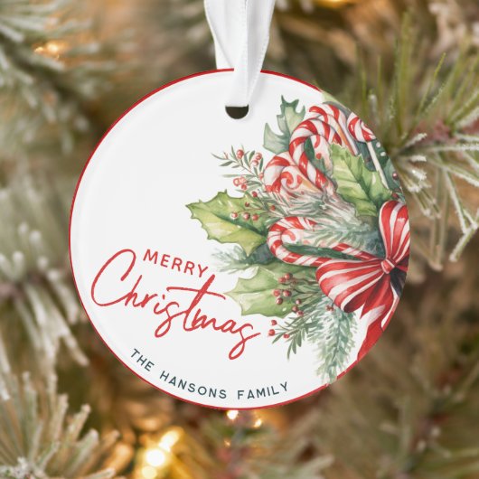 フェスティバルスウィートキャンディキャンズメリークリスマス オーナメント (ツリー)