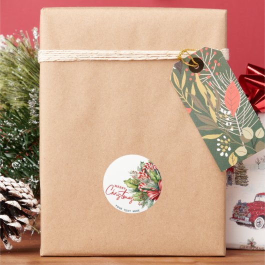 フェスティバルスウィートキャンディキャンズメリークリスマス ラウンドシール (クリスマス)