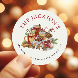 フェスティバルスウィートトリートクリスマス差出人住所 ラウンドシール