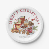 フェスティバルスウィートトリートメリークリスマステーブルウェア ペーパープレート (正面)