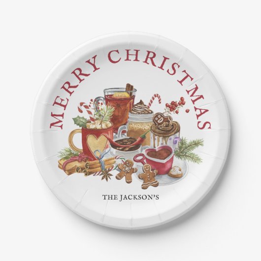 フェスティバルスウィートトリートメリークリスマステーブルウェア ペーパープレート (正面)