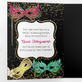 フェスティバルスウィート16マスカレードボール 三つ折り案内状 (内部最初)