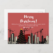 フェスティバルスカイラインとX-Maxツリー建物専門職 シーズンポストカード (正面/裏面)