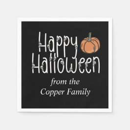 フェスティバルスカルハロウィンパーソナライズされた スタンダードカクテルナプキン