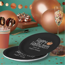 フェスティバルスカルハロウィンパーソナライズされた ペーパープレート