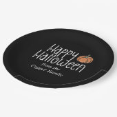 フェスティバルスカルハロウィンパーソナライズされた ペーパープレート (アングル)