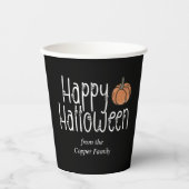 フェスティバルスカルハロウィンパーソナライズされた 紙コップ (正面)