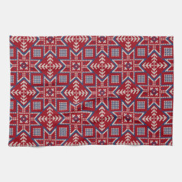 フェスティバルスカンジナビアのセーターパターン キッチンタオル