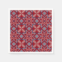 フェスティバルスカンジナビアのセーターパターン スタンダードカクテルナプキン