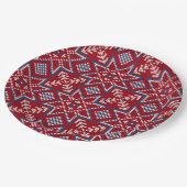 フェスティバルスカンジナビアのセーターパターン ペーパープレート (アングル)