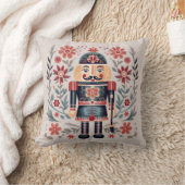 フェスティバルスカンジナビアフォークアートソルジャークリスマス クッション (ブランケット)