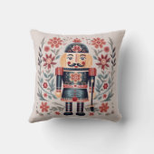 フェスティバルスカンジナビアフォークアートソルジャークリスマス クッション (裏面)