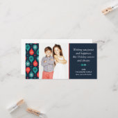 フェスティバルスカンジナビアフォークアートホリデーフォト カード (正面/裏面インサイチュ)