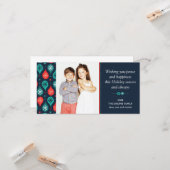 フェスティバルスカンジナビアフォークアートホリデーフォト カード (正面/裏面インサイチュ)