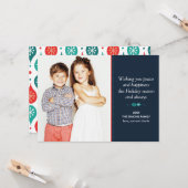 フェスティバルスカンジナビアフォークアートホリデーフォト カード (正面/裏面インサイチュ)