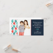 フェスティバルスカンジナビアフォークアートホリデーフォト カード (正面/裏面インサイチュ)