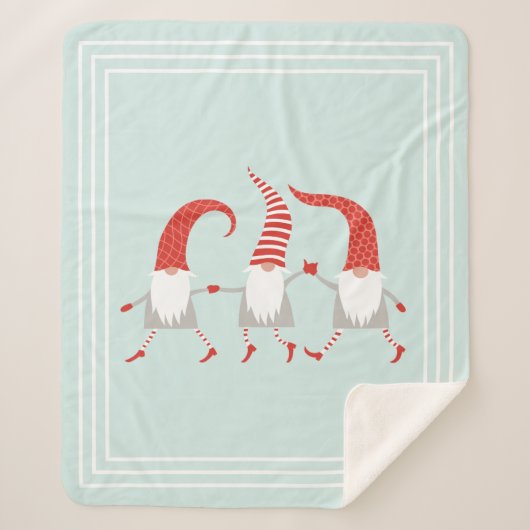 フェスティバルスカンジナビア格言ミントグリーン シェルパブランケット (正面)