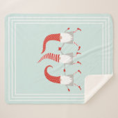 フェスティバルスカンジナビア格言ミントグリーン シェルパブランケット (正面(横))