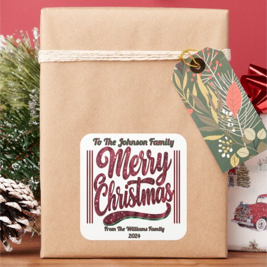 フェスティバルスクエアステッカー スクエアシール (クリスマス)