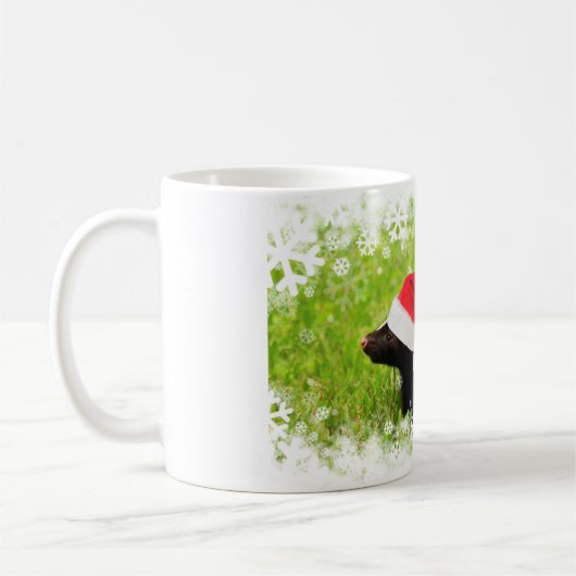 フェスティバルスクストライプのンククリスマス コーヒーマグカップ (左)