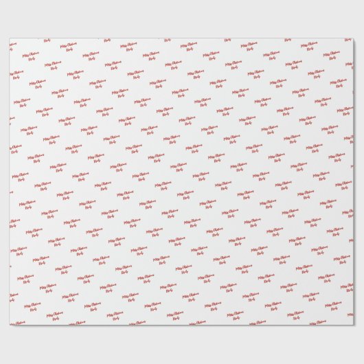 フェスティバルスクリプトカスタム文字クリスマス ラッピングペーパー (フラット)