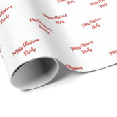 フェスティバルスクリプトカスタム文字クリスマス ラッピングペーパー (ロールコーナー)