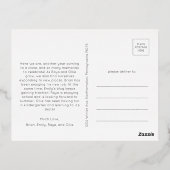 フェスティバルスクリプトグリーン2フォトメリークリスマス金ゴールド 箔シーズンポストカード (裏面)