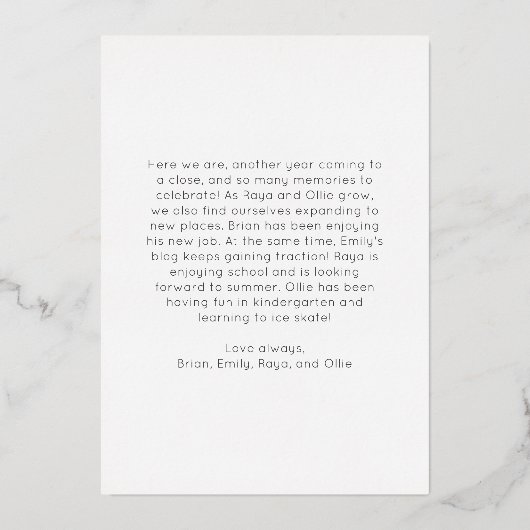 フェスティバルスクリプトツーフォトメリークリスマス金ゴールド 箔シーズンカード (裏面)