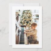 フェスティバルスクリプトレッドシンプルクリスマスメリークリスマスフォト シーズンカード (裏面)