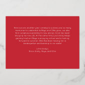 フェスティバルスクリプトレッドフォトメリークリスマス金ゴールド 箔シーズンカード (裏面)