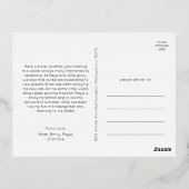 フェスティバルスクリプト写真メリークリスマス金ゴールド 箔シーズンポストカード (裏面)