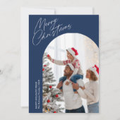 フェスティバルスクリプト青いクリスマスアーチ シーズンカード (正面)