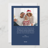 フェスティバルスクリプト青いクリスマスアーチ シーズンカード (裏面)