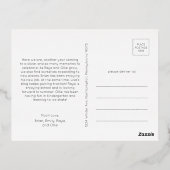 フェスティバルスクリプト5写真メリークリスマス金ゴールド 箔シーズンポストカード (裏面)