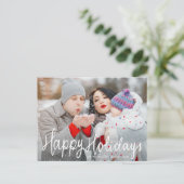 フェスティバルスクリプトhappy holidays写真 ポストカード (スタンド正面)