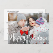 フェスティバルスクリプトhappy holidays写真 ポストカード (正面/裏面)
