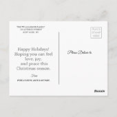 フェスティバルスクリプトhappy holidays写真 ポストカード (裏面)