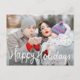 フェスティバルスクリプトhappy holidays写真 ポストカード