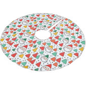 フェスティバルスケッチSantas and Gumdrops ブラッシュドポリエステルツリースカート (アングル)