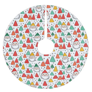 フェスティバルスケッチSantas and Gumdrops ブラッシュドポリエステルツリースカート