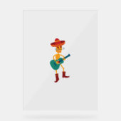 フェスティバルスケルトンギタープレーヤー アクリルサイン (正面)