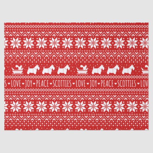 フェスティバルスコッティドッグズクリスマススコティッシュ·テリアーズ| 薄葉紙 (正面)