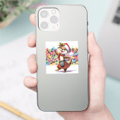 フェスティバルスコティッシュクリスマスオッター シール (スマートフォン)