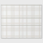 フェスティバルスタイリッシュホワエレガントイトアイボリーベージュプレイド ラッピングペーパー (フラット)